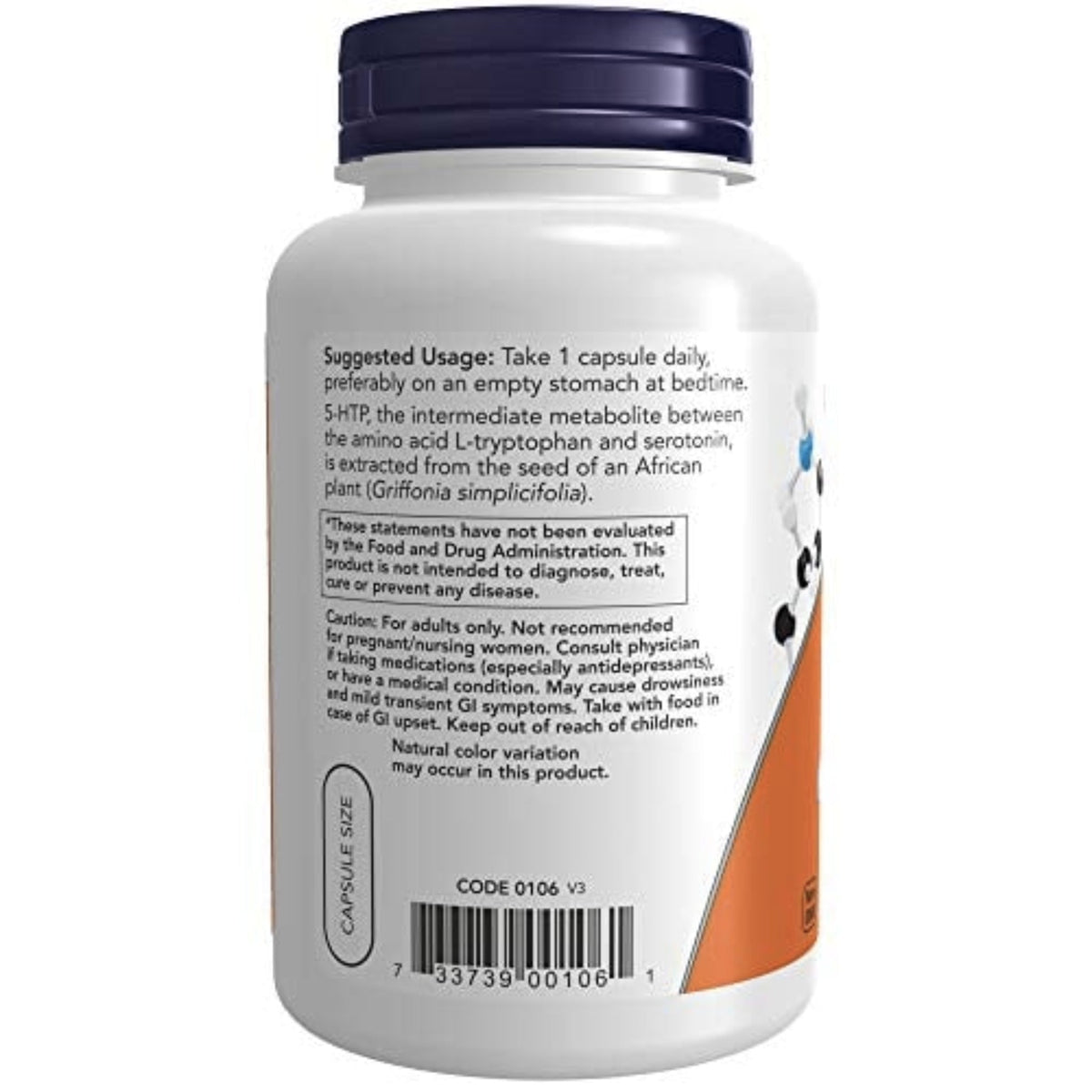 NOW 5-HTP 100 mg for Positive Mood BRAIN BOOSTER SUPPS247  - Image 3