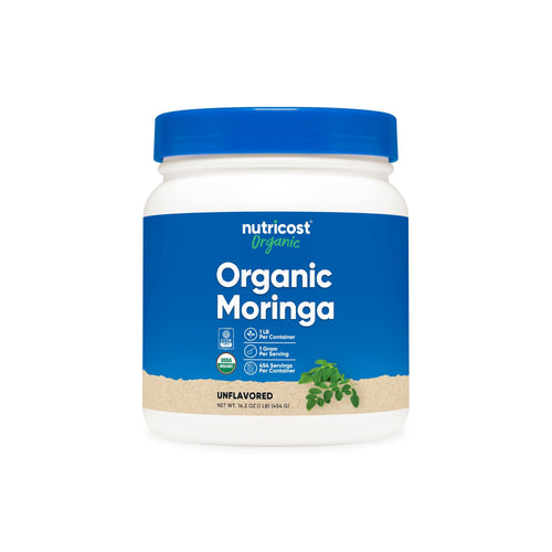 Organic Moringa Powder, Unflavoured 454g By Nutricost