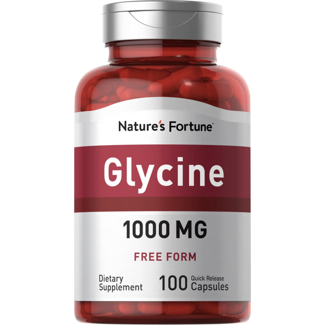 Nature's Fortune Glycine 1000 mg EAA Supplement - 100 Counts EAA'S SUPPS247 