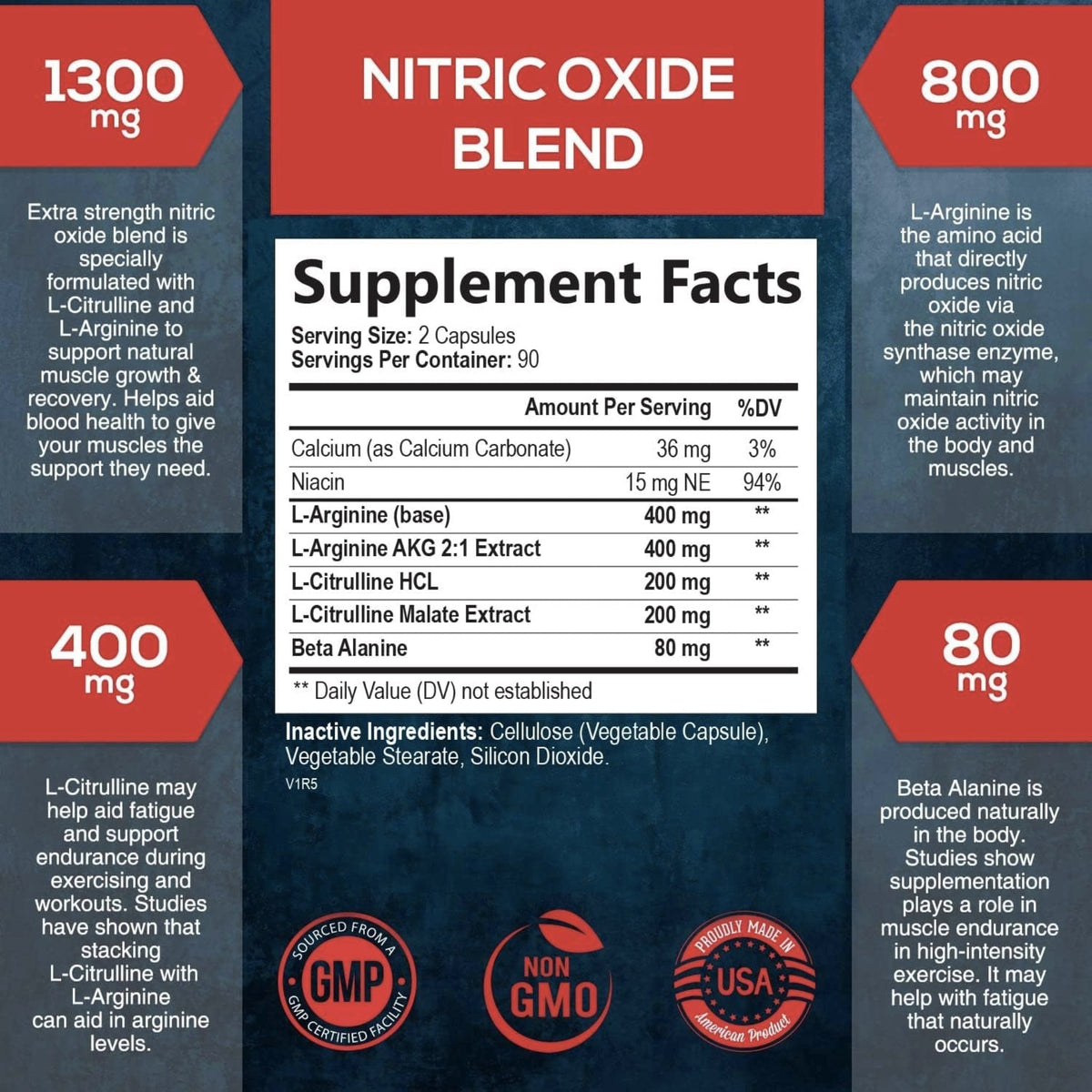 Nitric Oxide Blast with L-Arginine L-Arginine SUPPS247  - Image 2
