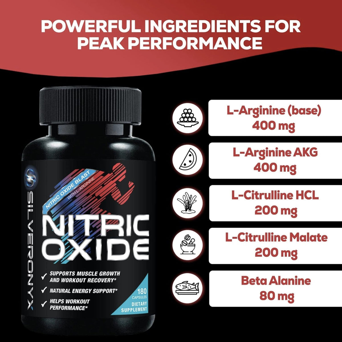 Nitric Oxide Blast with L-Arginine L-Arginine SUPPS247 60 count  - Image 3
