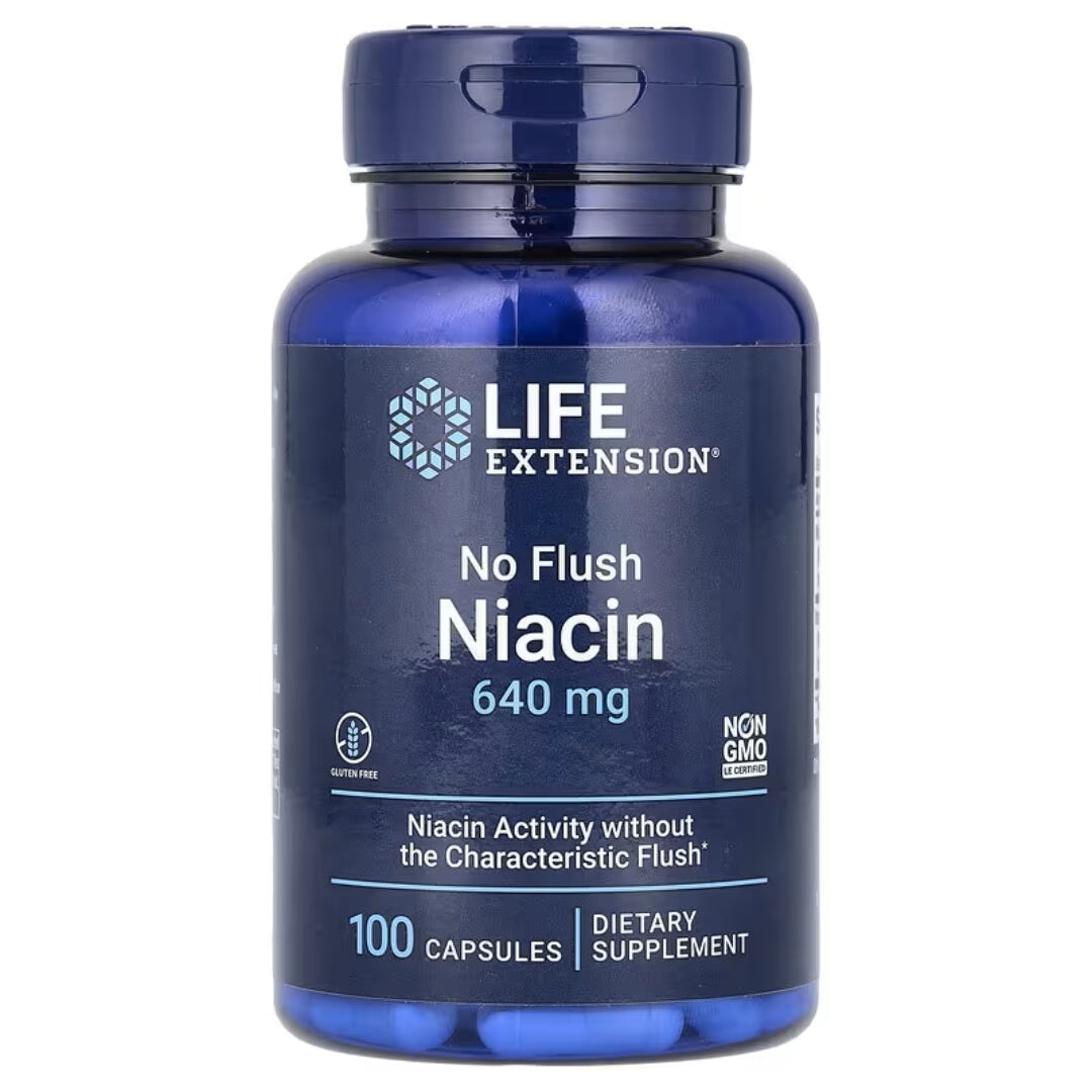 No Flush Niacin 640 mg by Life Extension GENERAL HEALTH life extension  - Image 1