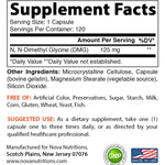 Nova Nutritions DMG 125 mg 120 Counts immune booster SUPPS247 