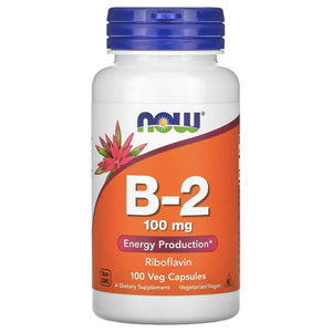 Now B-2 100MG Riboflavin Energy Production Support 100 Counts Energy Production SUPPS247 