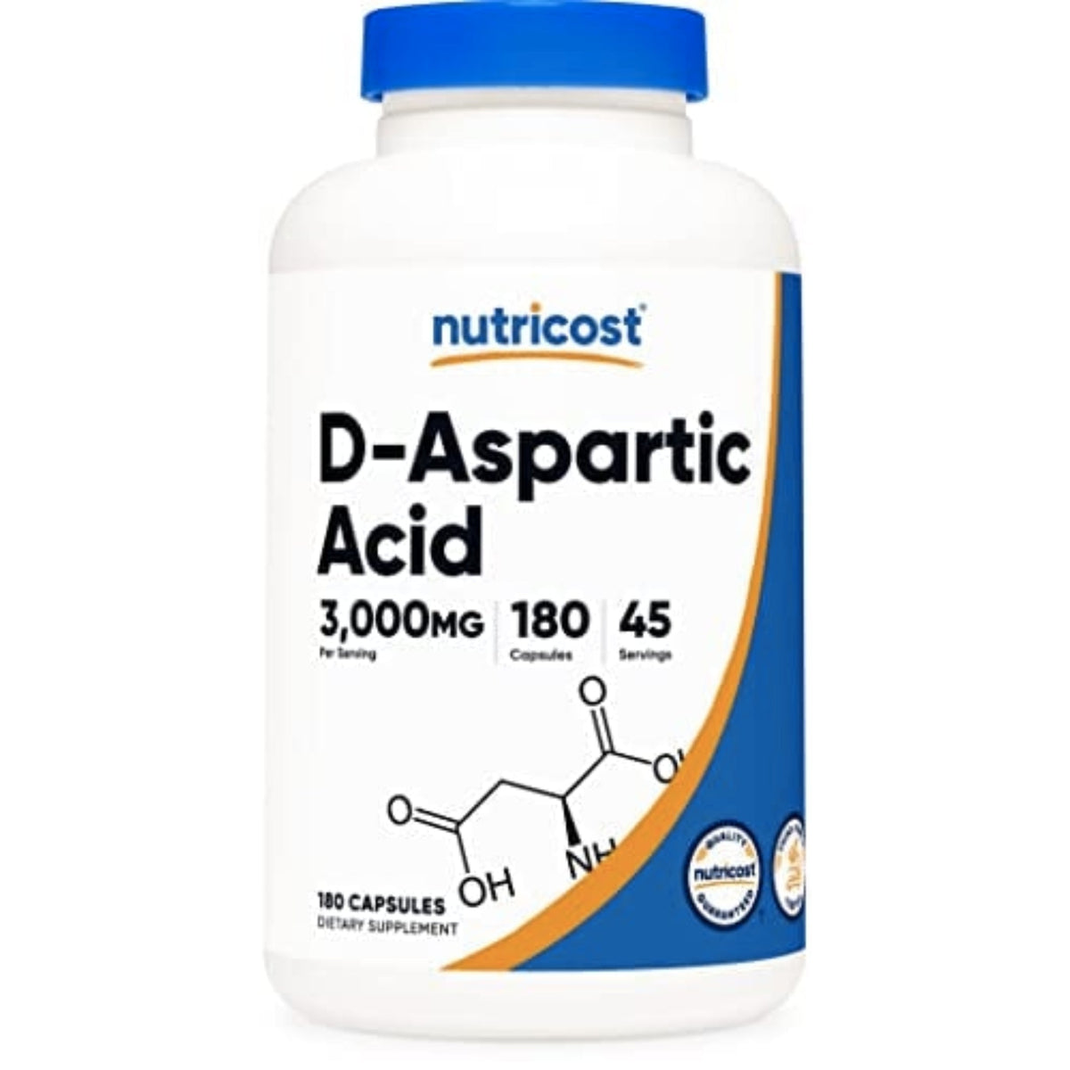 Nutricost D-Aspartic Acid 3000mg hormone balance SUPPS247  - Image 1