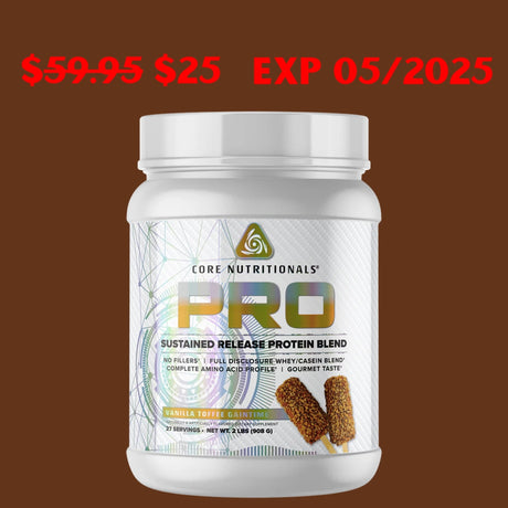 PRO Sustained Release Protein Blend by Core Nutritionals Vanilla Toffee Gaintime EXP 05/2025 PROTEIN Amazon 