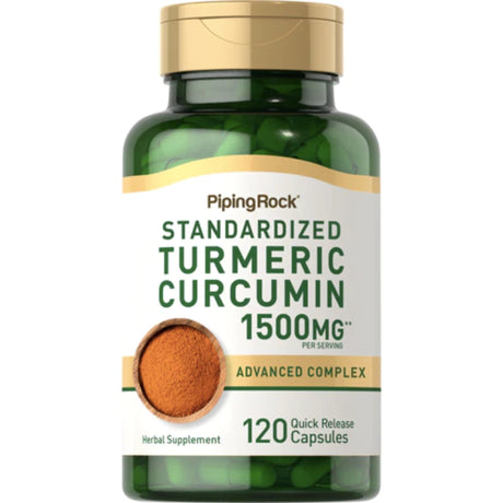 PipingRock Turmeric with Black Pepper Extract 120 Counts Turmeric SUPPS247 1500 mg 