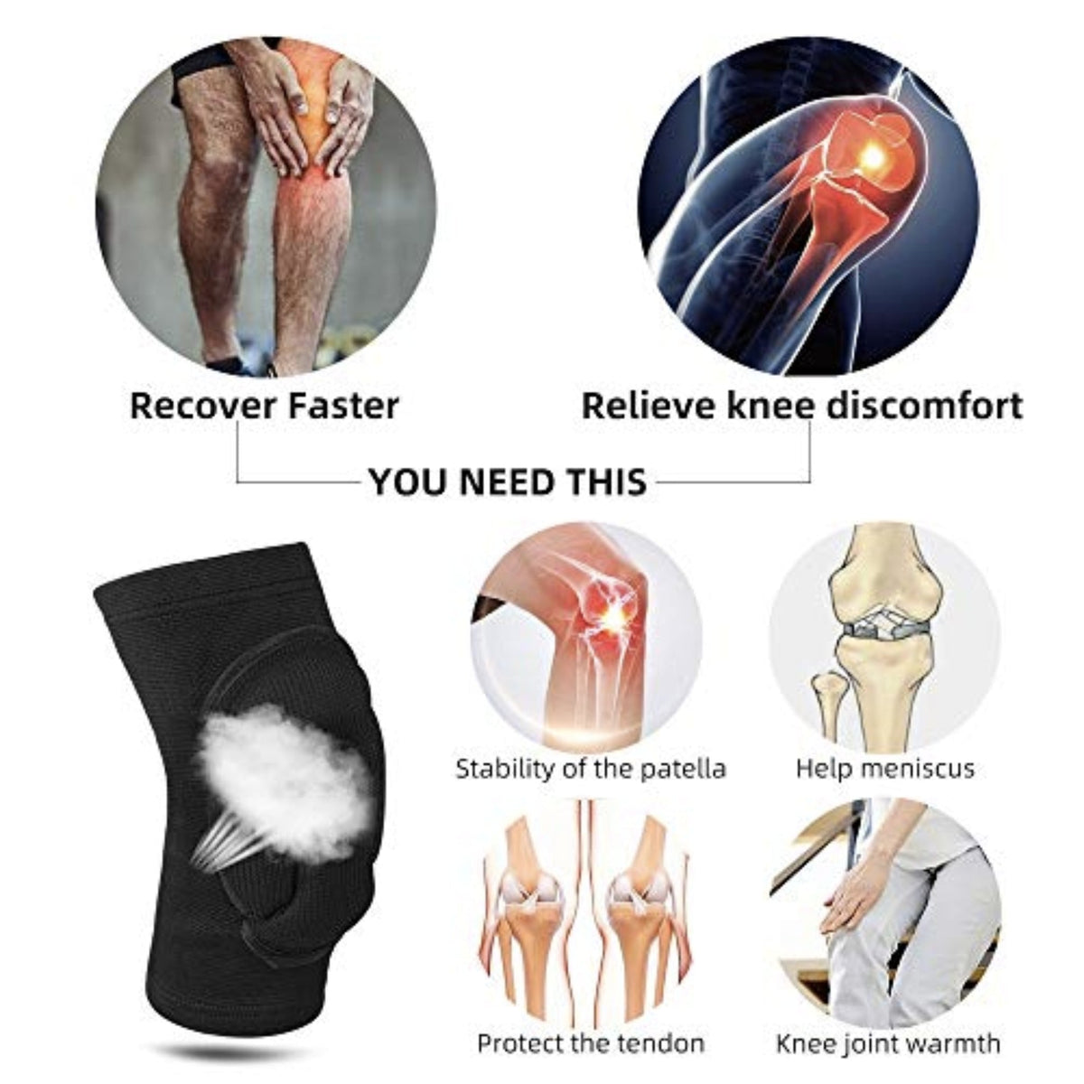 Protective Knee Pads - Pair Gym accessories SUPPS247  - Image 4