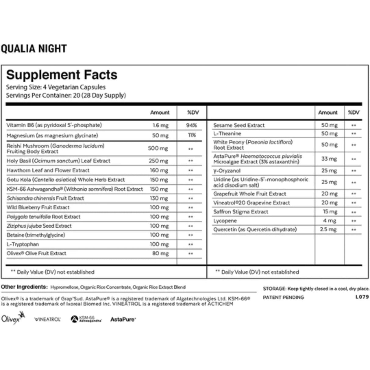 Qualia Night by Neurohacker Sleeping Aids SUPPS247 