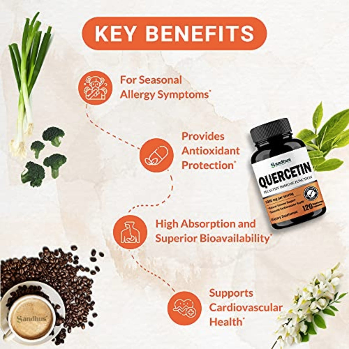 Quercetin 1000mg Antioxidants SUPPS247  - Image 3