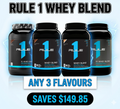 R1 Whey Blend 2lb Triple Pack Mix & Match by Rule 1 Proteins (3 Tubs)