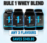 R1 Whey Blend 2lb Triple Pack Mix & Match by Rule 1 Proteins (3 Tubs)