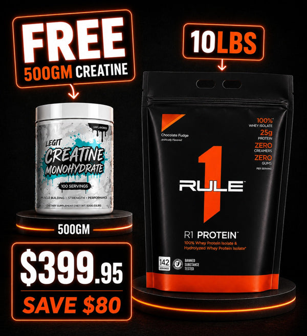 R1 Whey Protein Isolate 10lbs + FREE creatine