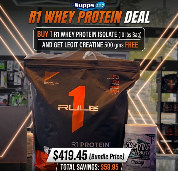 R1 Whey Protein Isolate 10lbs + FREE Legit Creatine