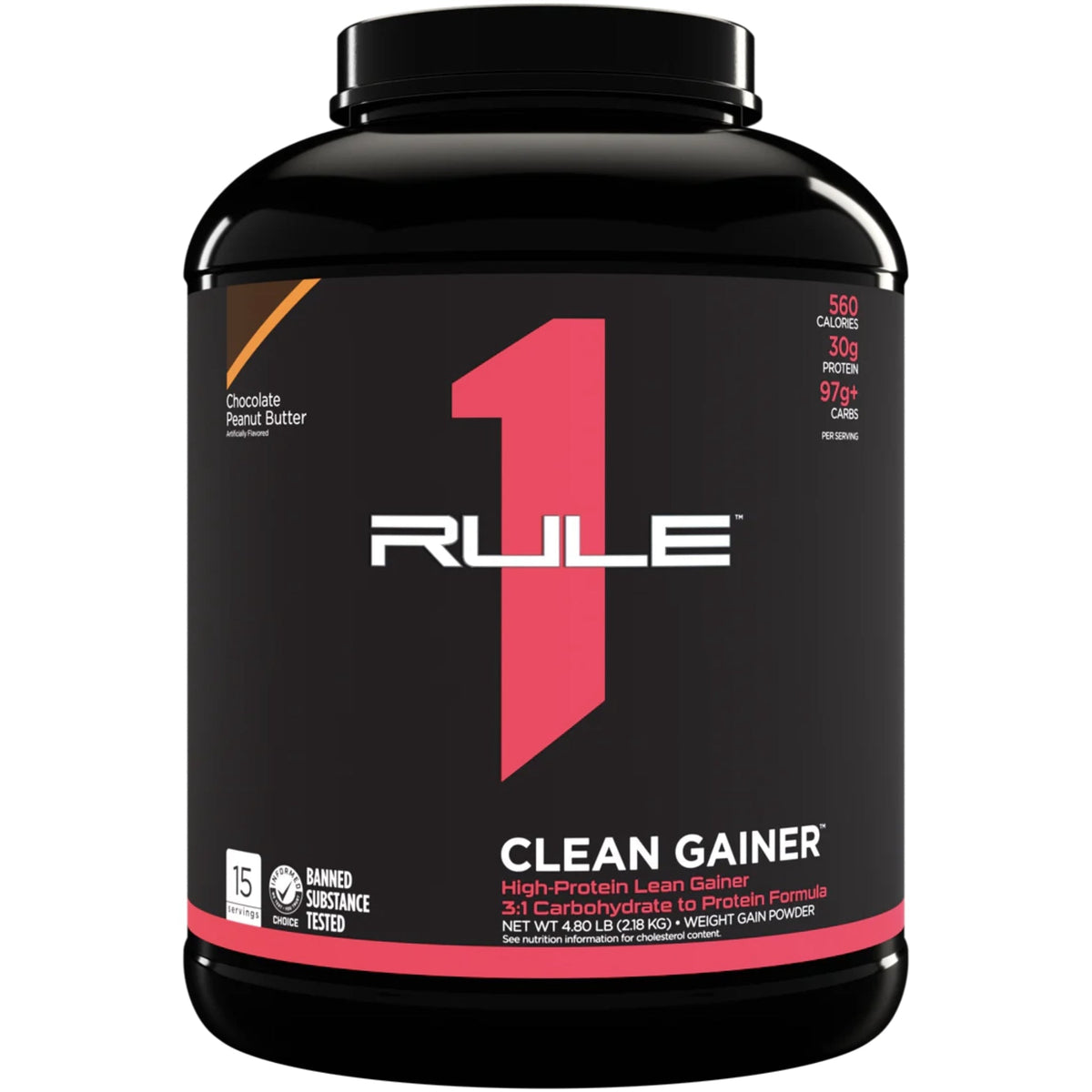 R1 Clean Gainer by Rule One GAINER RULE 1 Chocolate Peanut Butter 15 Serves  - Image 4