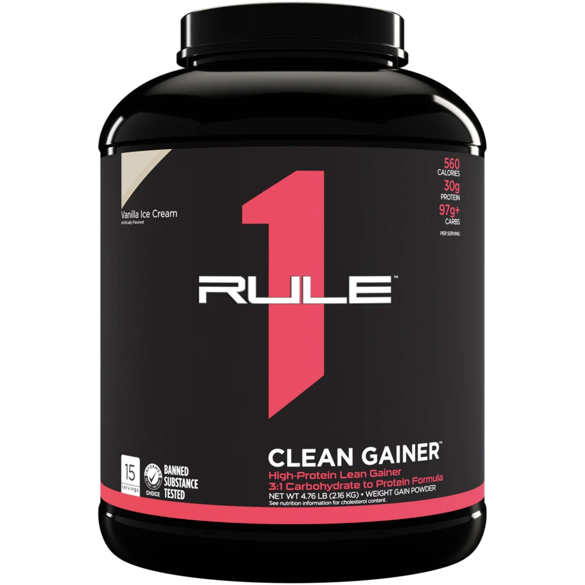R1 Clean Gainer by Rule One GAINER RULE 1 Vanilla 15 Serves  - Image 2