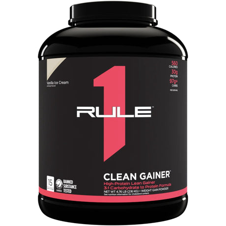 R1 Clean Gainer by Rule One GAINER RULE 1 Vanilla 15 Serves 