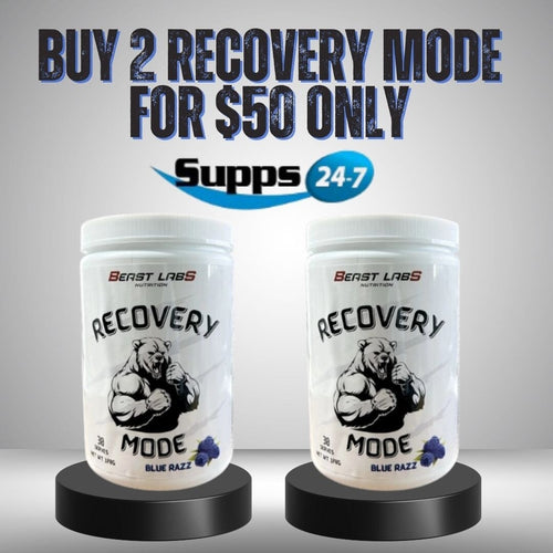 Recovery Mode by Beast Labs – Buy 2 for $50 Vitamins, Minerals & Supplements Amazon 30 Serves Blue Razz 