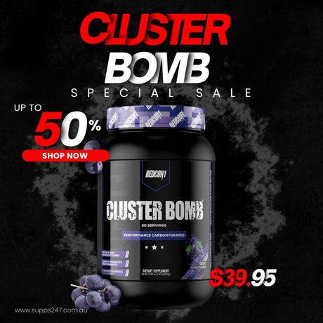 Cluster Bomb by Redcon1 EXP 07/2025 CARBOHYDRATES Amazon 