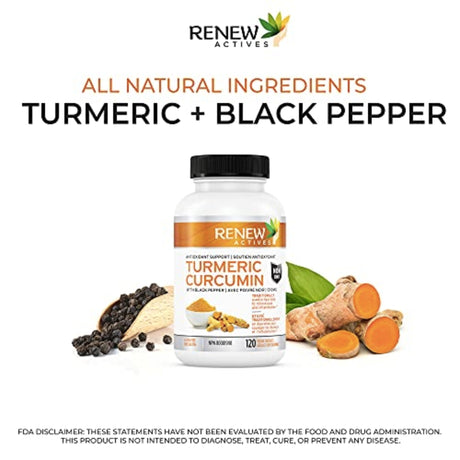 Renew High Potency Turmeric with Black Pepper Turmeric SUPPS247 