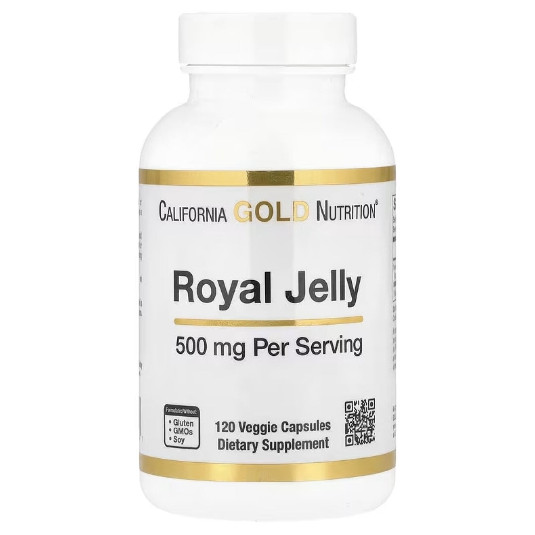 Royal Jelly 500 mg by California Gold Nutrition Vitamins, Minerals & Supplements California GOLD Nutrition 120 Capsules  - Image 1