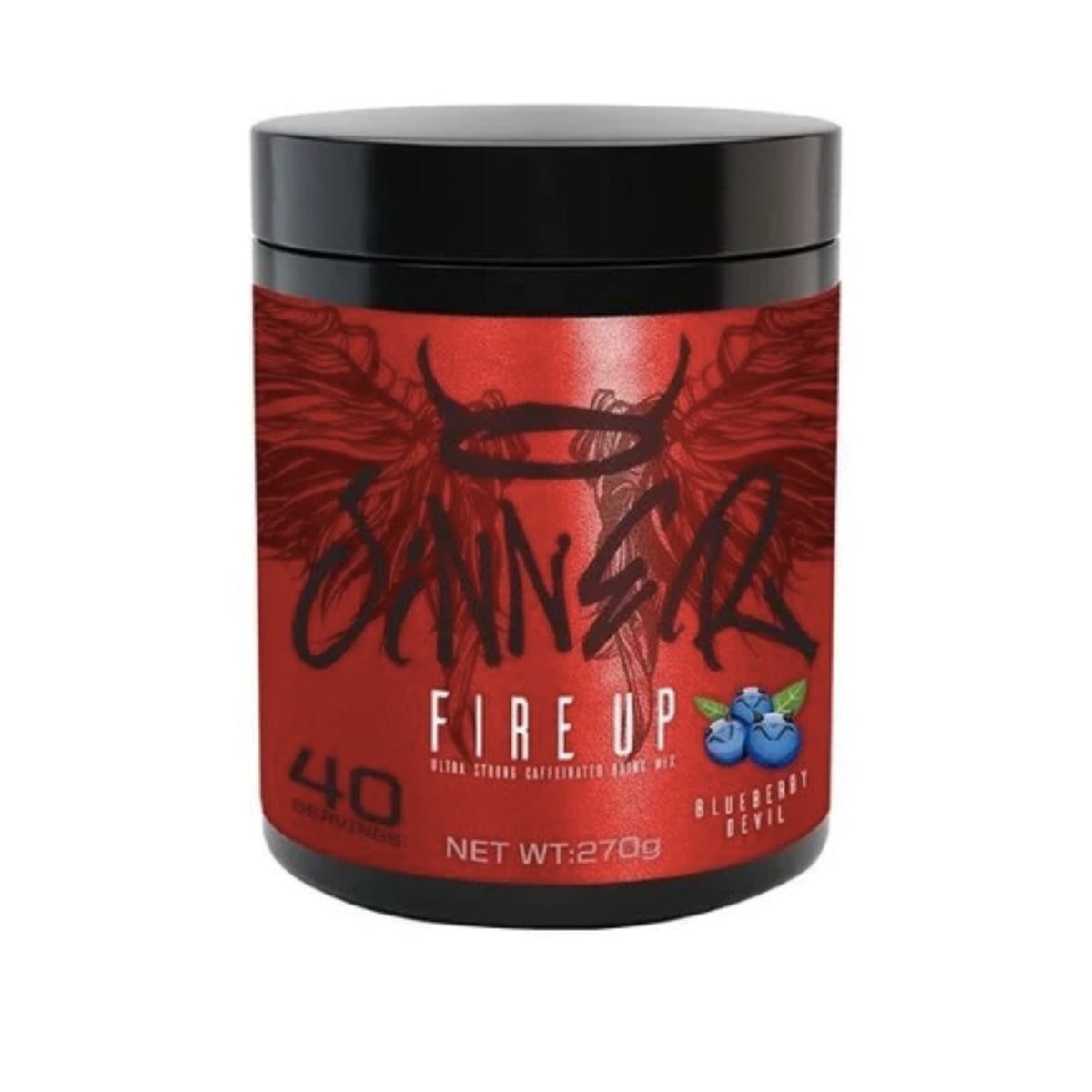 SINNER Fire Up FAT BURNER SUPPS247 Blueberry Devil  - Image 1