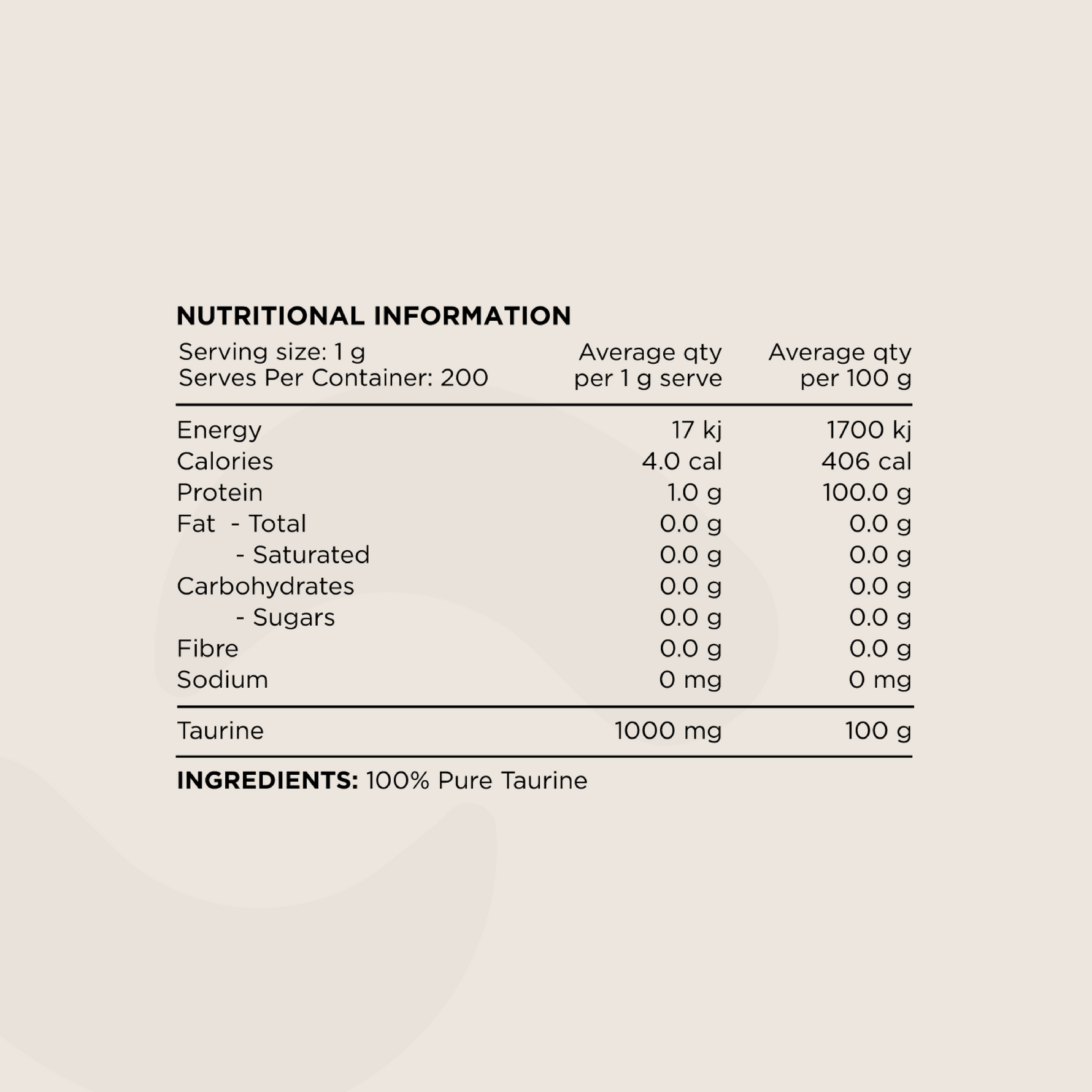 Switch Taurine