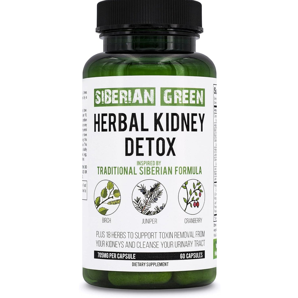 Siberian Green Herbal Kidney Detox 60 C kidney support SUPPS247  - Image 1