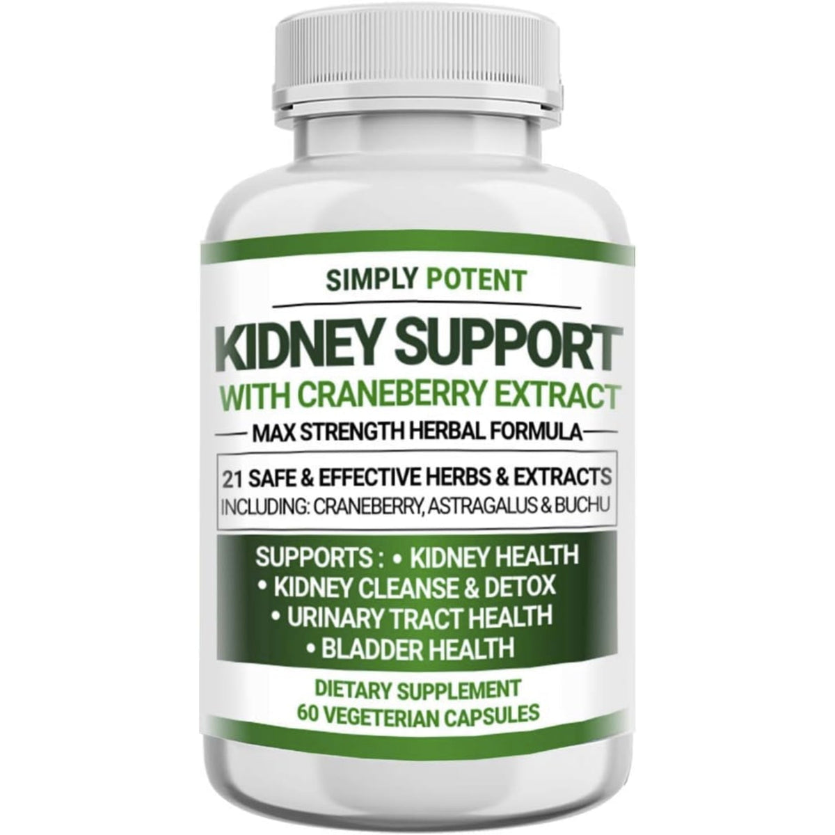 Simply Potent Kidney Support With Cranberry Extract - 60 kidney support SUPPS247  - Image 1