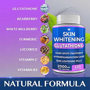 Glutathione Whitening Pills - 2000mg GENERAL HEALTH Not specified 