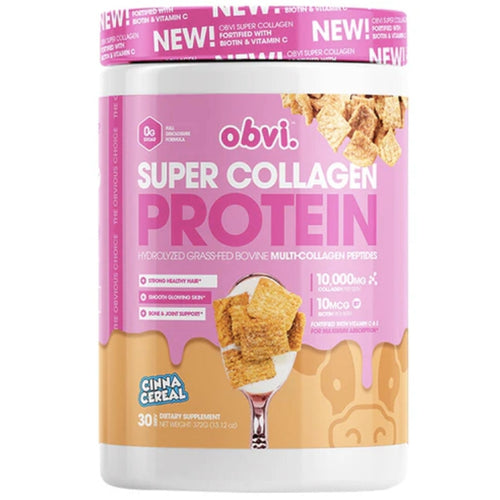 Obvi Super Collagen Protein Collagen SUPPS247 30 serves Cinna Cereal 