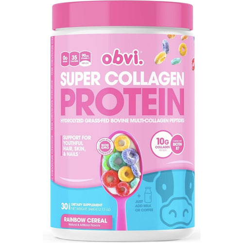 Obvi Super Collagen Protein Collagen SUPPS247 30 serves Rainbow Cereal 