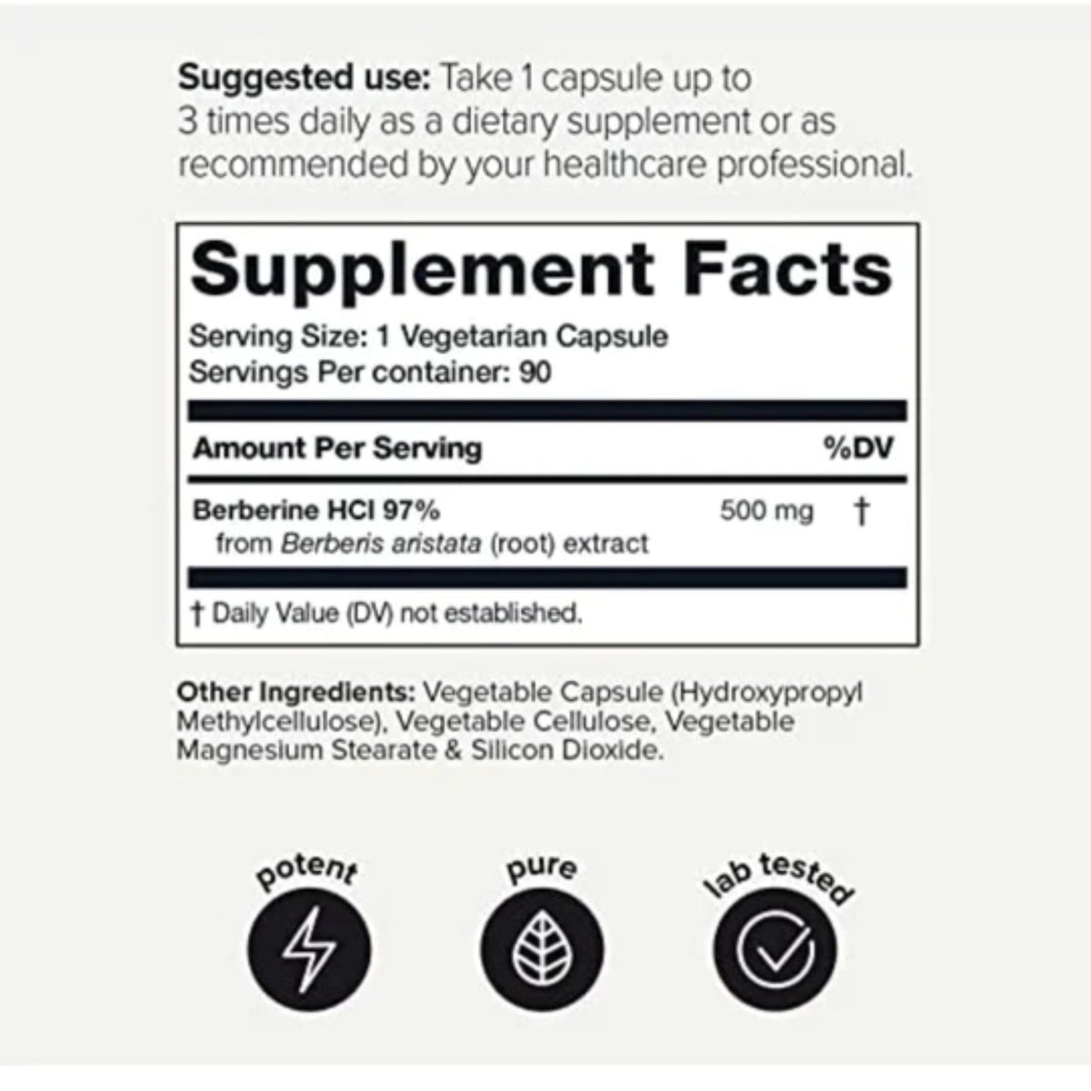 Ultra High Strength Berberine HCl by Toniiq berberine SUPPS247  - Image 3