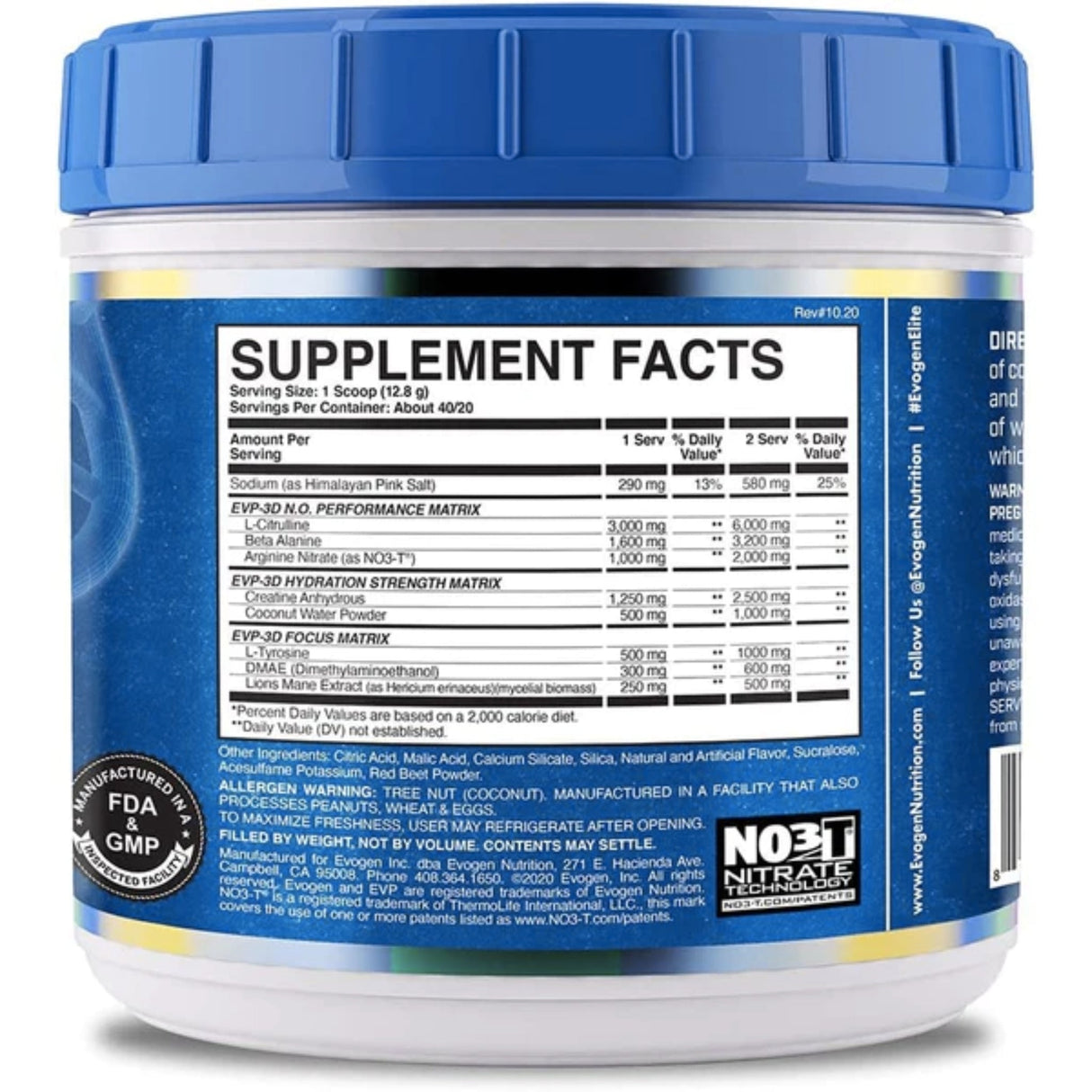 Evogen EVP-3D | Stim Free Pre-Workout PRE WORKOUT SUPPS247 