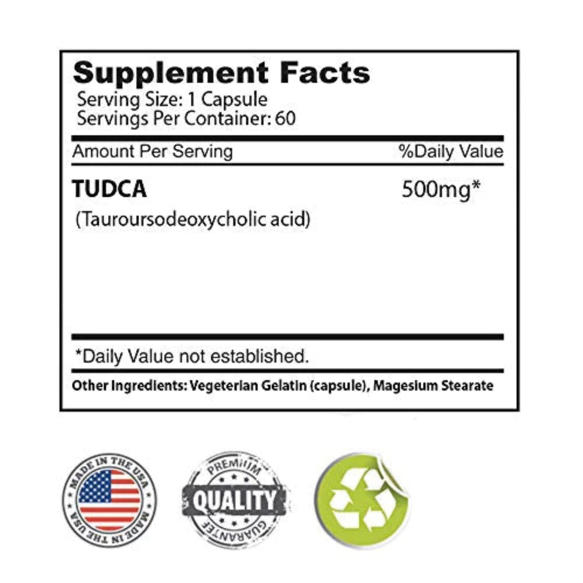 TUDCA 500-60 Capsules liver support SUPPS247  - Image 2
