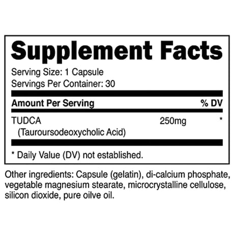 Nutricost Tudca 250mg liver support SUPPS247 