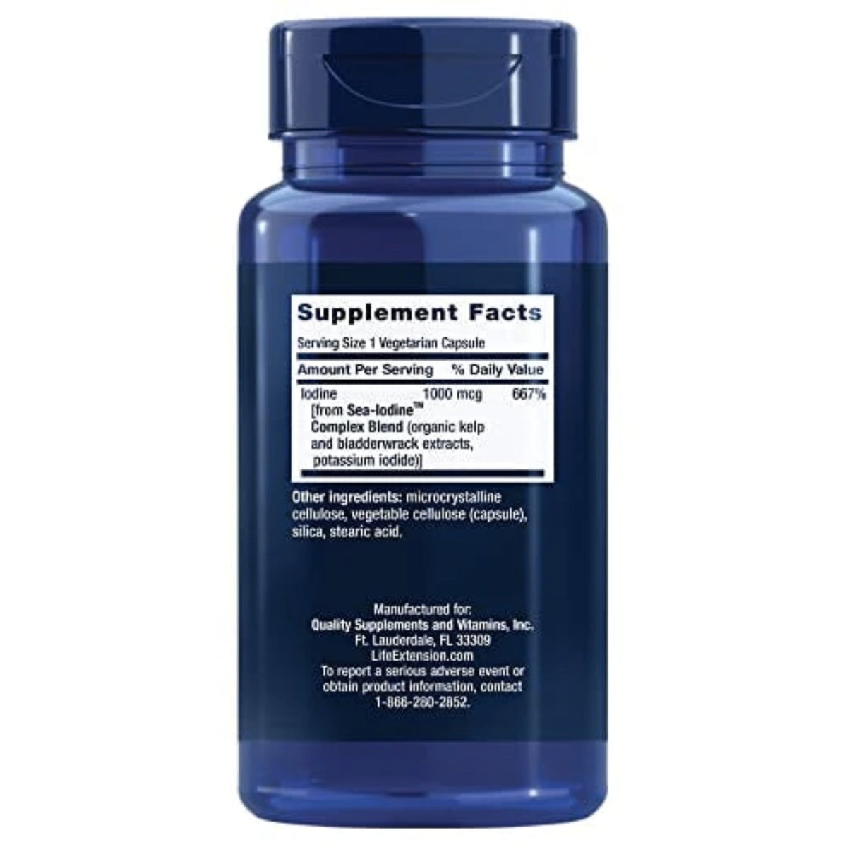 Life Extension Sea-Iodine 1000 mcg iodine SUPPS247  - Image 2