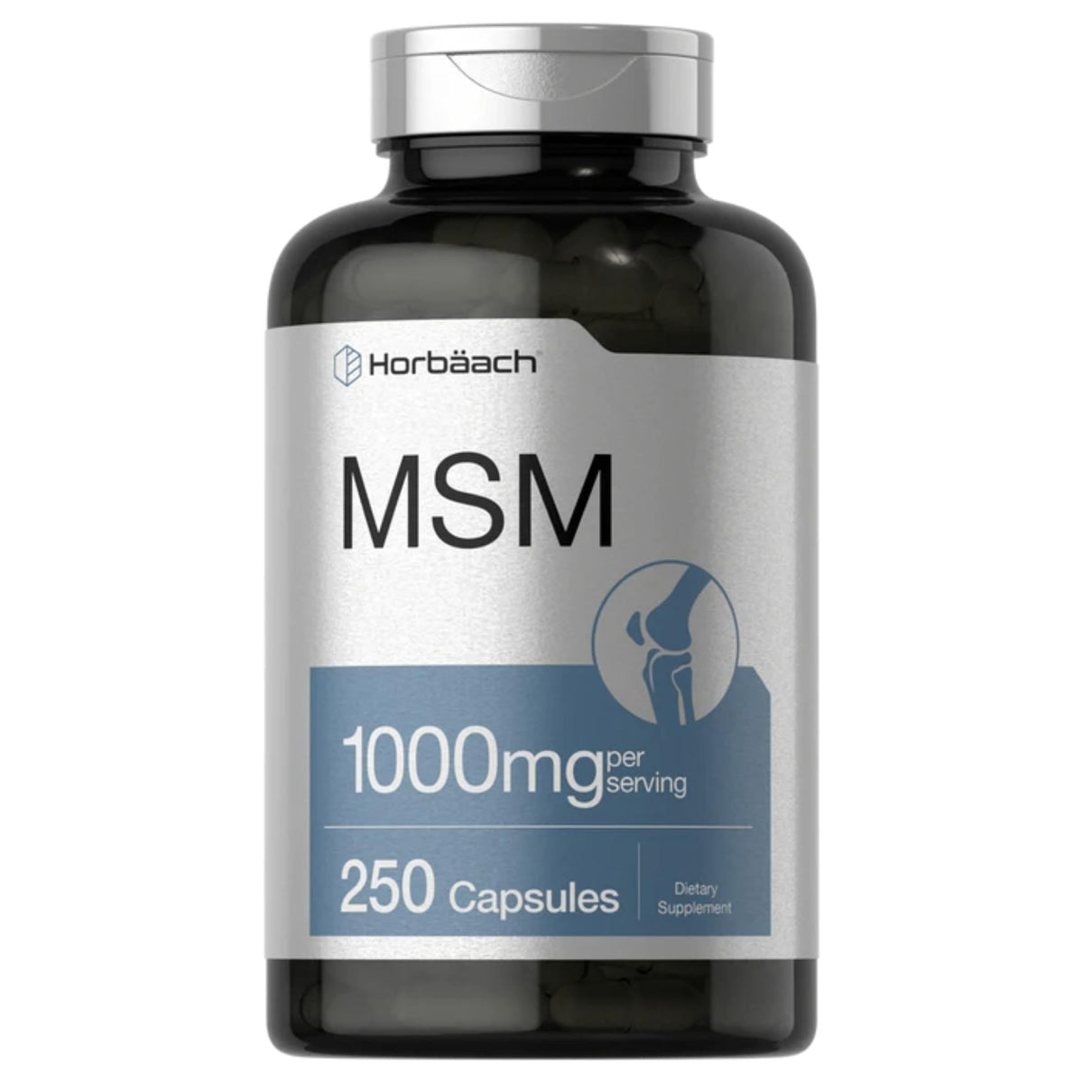 Horbaach MSM 1000mg 250 Capsules joint support SUPPS247  - Image 1