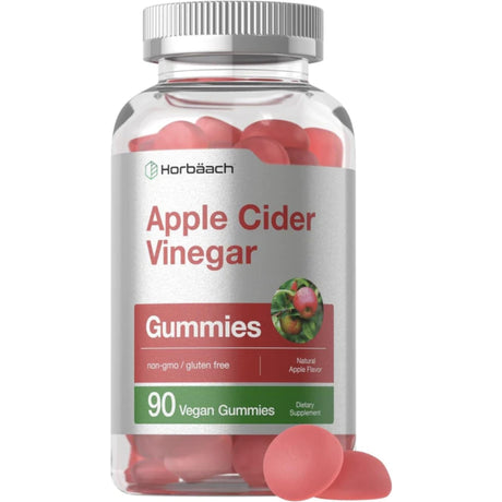 Vegan Apple Cider Vinegar Gummies 600mg | 90 Count by Horbaach Detox & Cleanse SUPPS247 