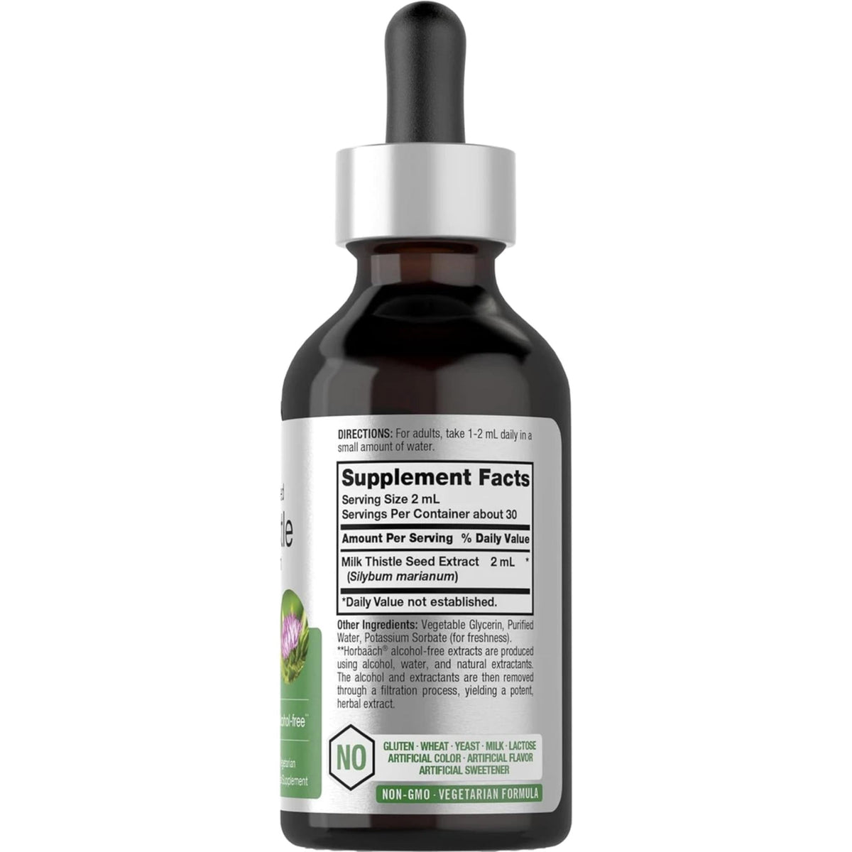 Milk Thistle Extract | 2 fl oz | Alcohol Free Milk Thistle SUPPS247  - Image 2