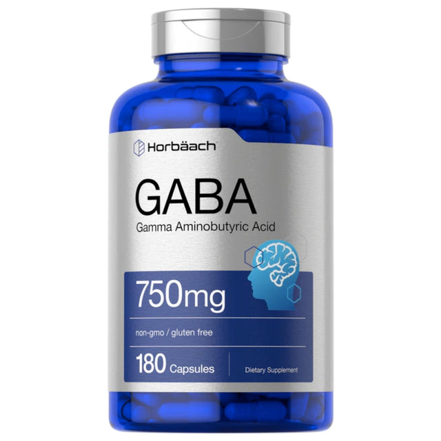 GABA 750mg | 180 Capsules by Horbaach General SUPPS247 