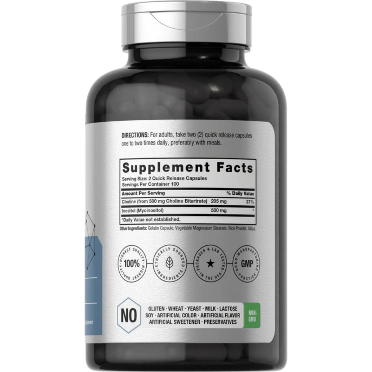 Choline Inositol 1000mg 200 Count By Horbaach General SUPPS247  - Image 2