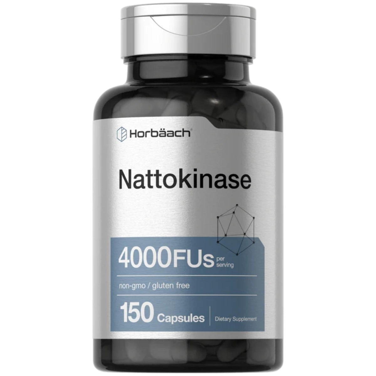 Nattokinase 4000 FU 150 Capsules by Horbaach General SUPPS247  - Image 1