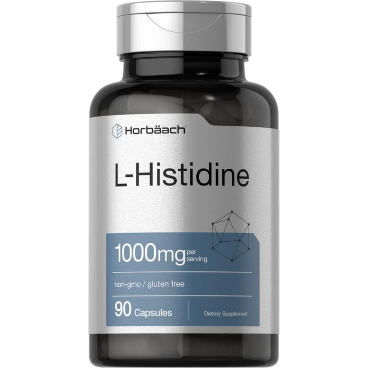 L-Histidine 1000mg 60 Capsules by Horbaach General SUPPS247  - Image 1