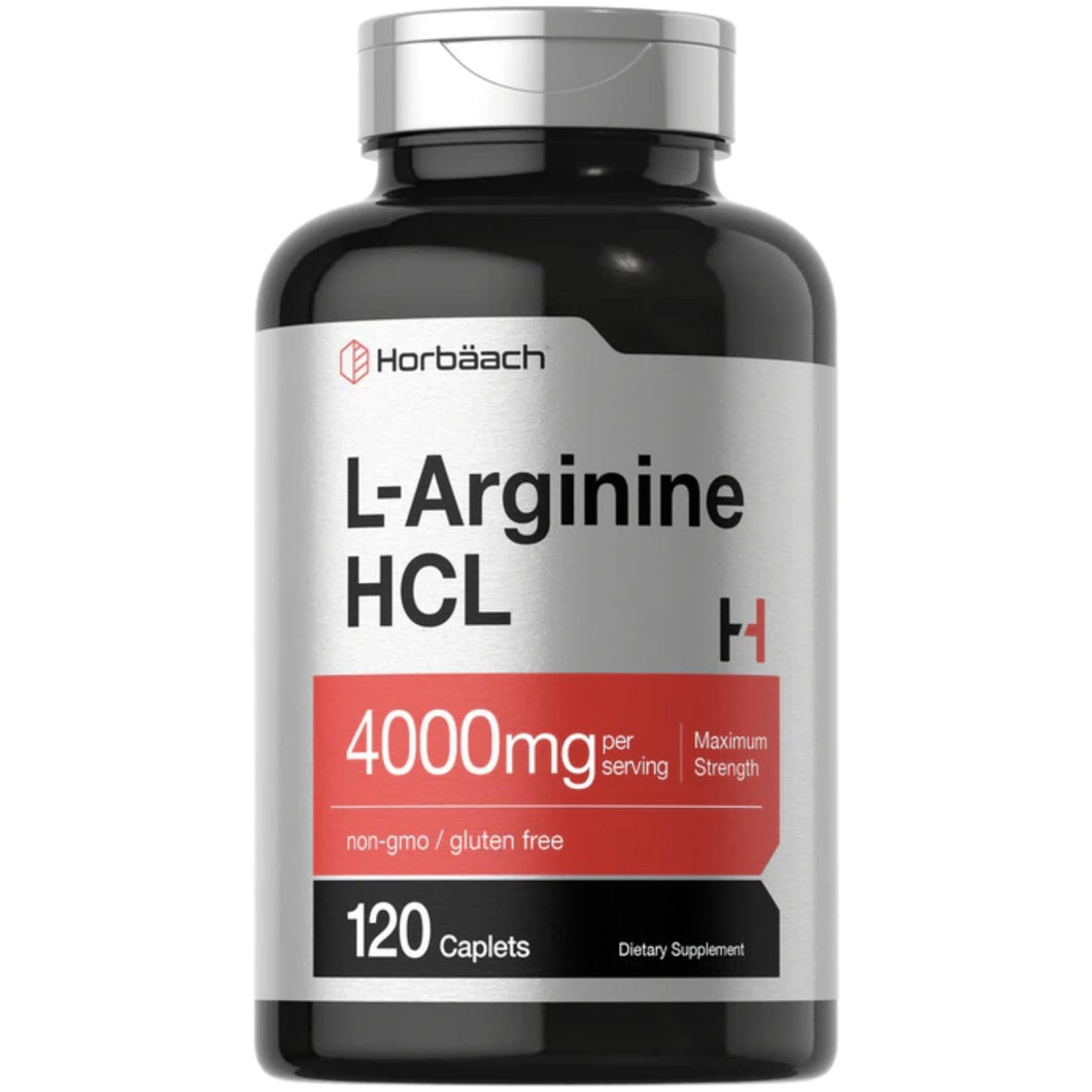 L-Arginine 4000mg | 120 Caplets | by Horbaach General SUPPS247 