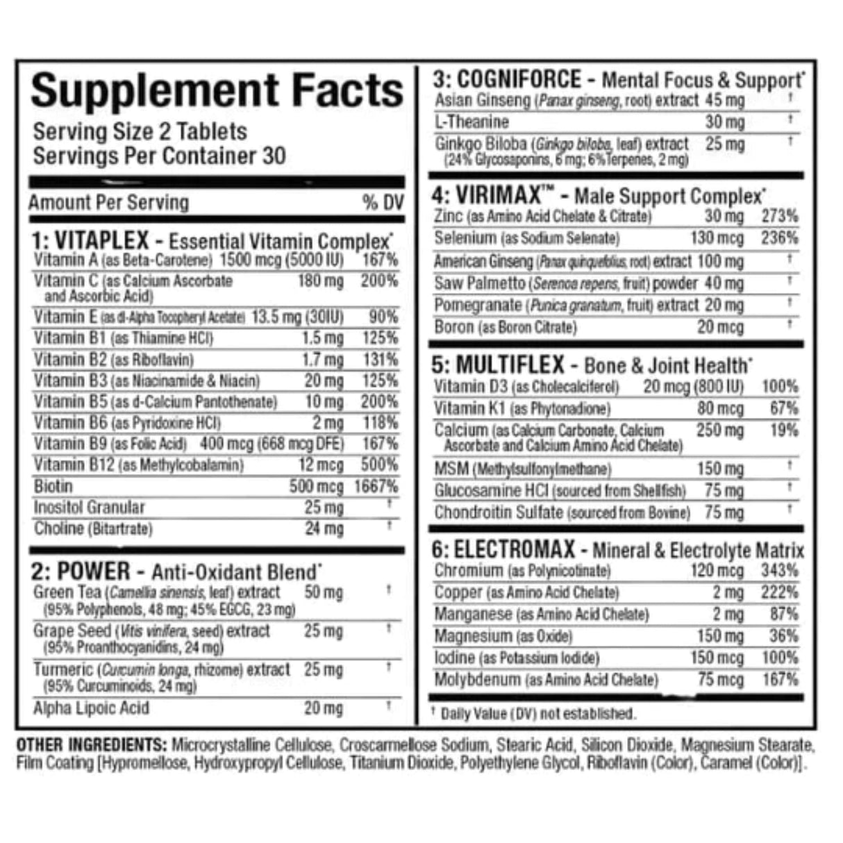 VITAFORM (men's multivitamin) by Allmax multivitamin SUPPS247 