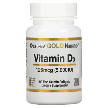 California Gold Nutrition Vitamin D3 5,000 IU – 90 Softgels
