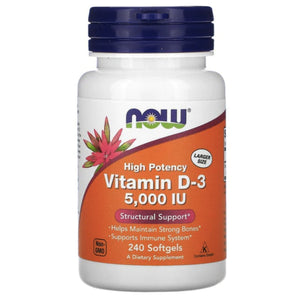 Now Vitamin D-3 125 mcg (5,000 IU) Vitamin D SUPPS247 