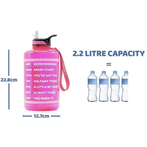 Water Bottle with Time Markings 2.2 Litre water bottle SUPPS247 