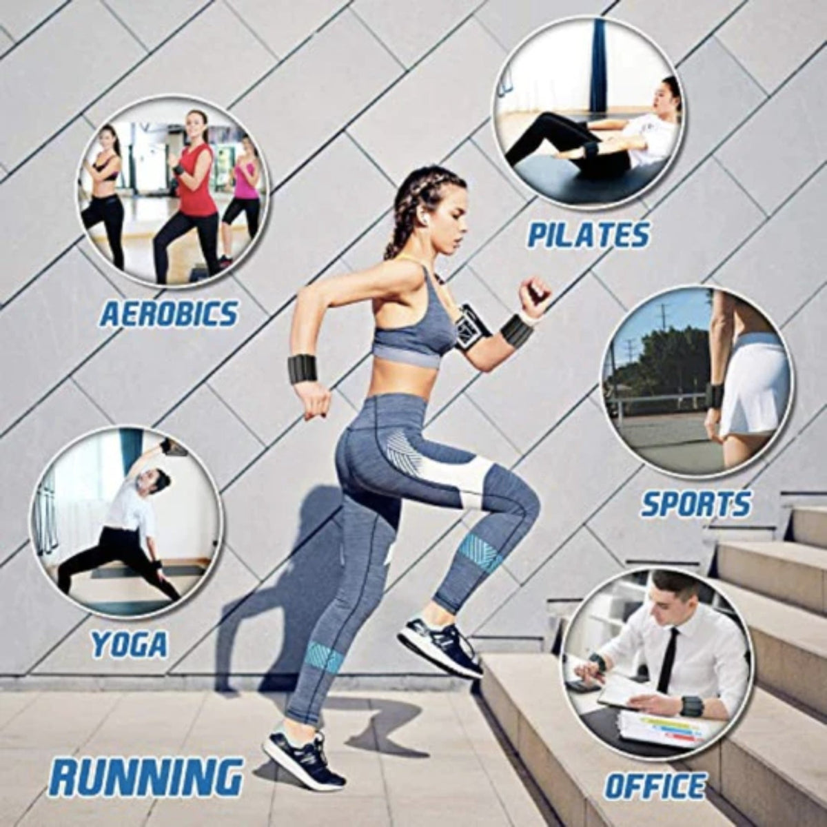 Wrist & Ankle Weights Pair 1kg Wrist & Ankle Weights SUPPS247  - Image 3